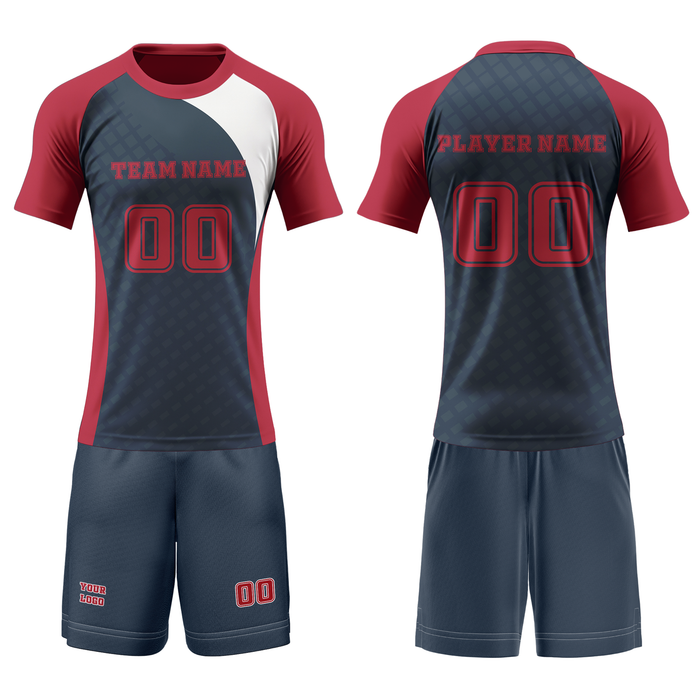 Custom Volleyball Uniform - Raglan Two-Panel Design - Personalized Kit