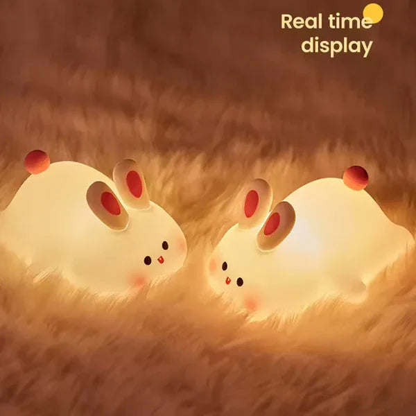 Cute Rabbit Desk Lamp Soft Night Light.