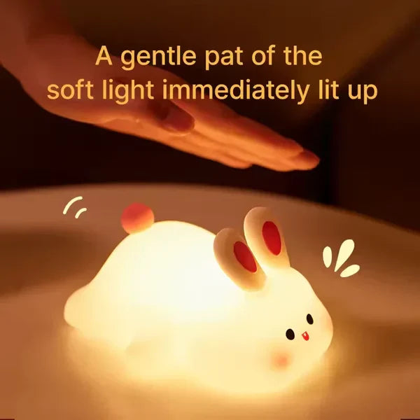 Cute Rabbit Desk Lamp Soft Night Light.
