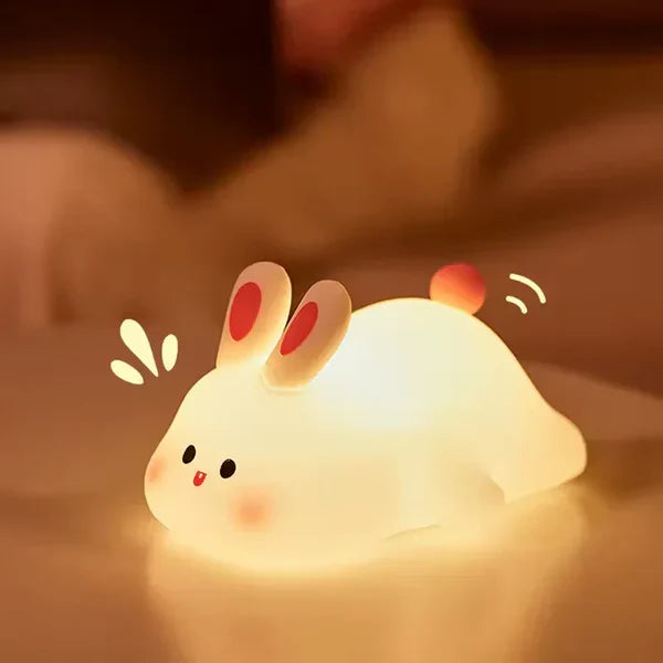 Cute Rabbit Desk Lamp Soft Night Light.