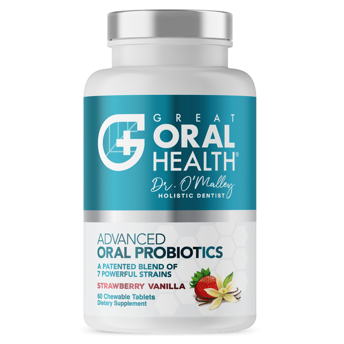 Dental Oral Probiotics with BLIS K12 & M18 – 7 Strains, 6 Billion CFU (Strawberry Vanilla Flavor)