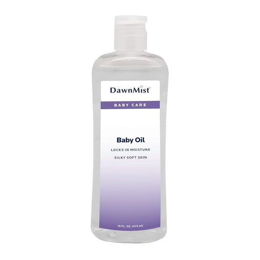 Dukal Dawn Mist Baby Oil with Dispensing Cap, 16 oz. Bottle