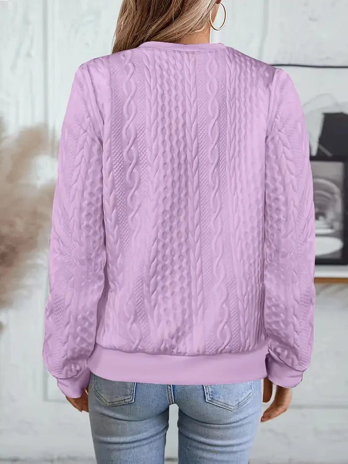 Elanisse - Veste Casual Femme à Col Baseball, Fermeture Éclair, Tissu Texturé