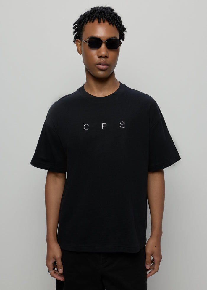 EMBOSSED LOGO LOOSE-FIT TEE