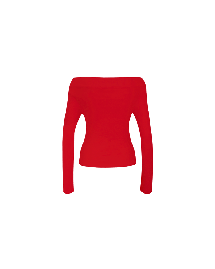 EMMA KNIT LONG SLEEVE  CHERRY