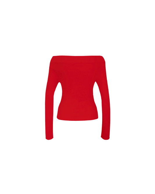 EMMA KNIT LONG SLEEVE  CHERRY