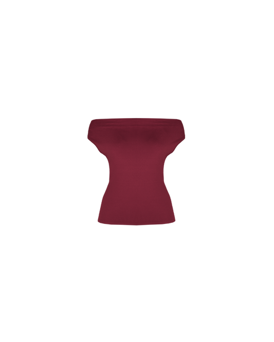 EMMA KNIT TOP DEEP PLUM