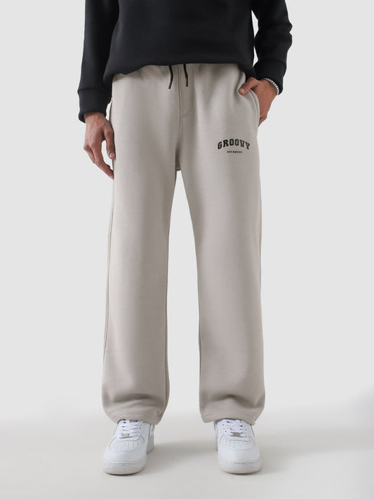Chalk essential trouser male model full body front view relaxed fit Pakistan – GROOVY