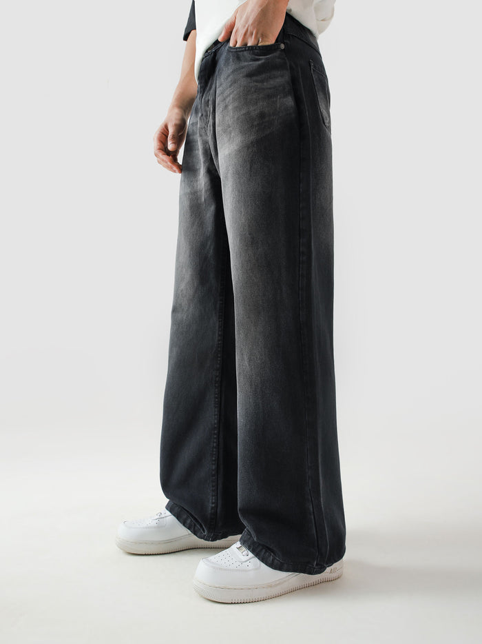 Fade washed denim male model back view Pakistan – GROOVY