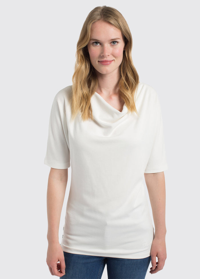 Fermoyle cowl neck top - White