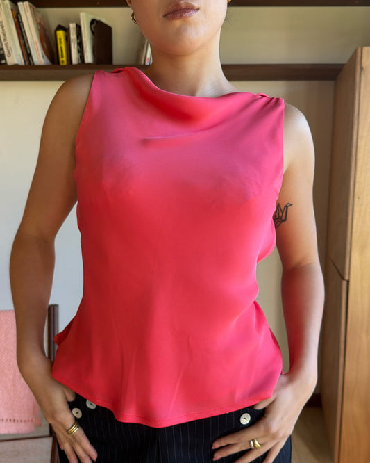 FIREBIRD COWL SLEEVELESS TOP ROSIE