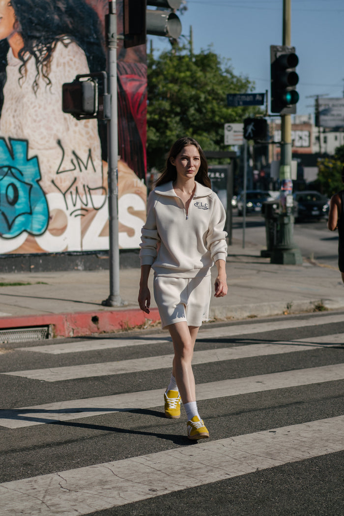 [FLC] FLC ESSENTIAL QUARTER ZIP PULLOVER (Cream)