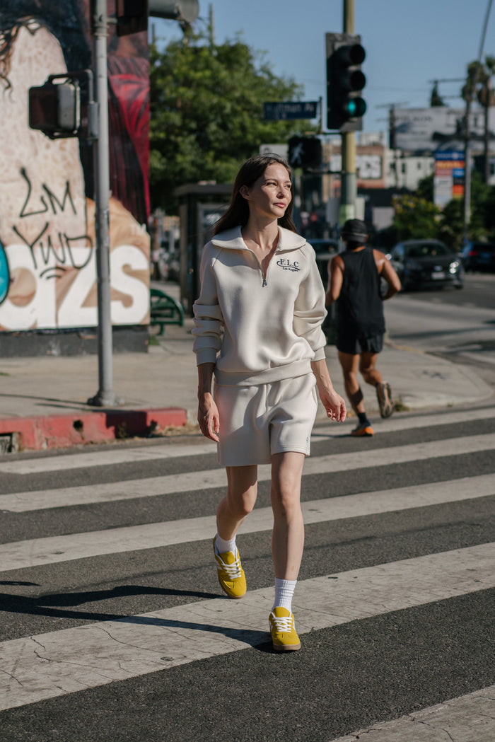 [FLC] FLC ESSENTIAL QUARTER ZIP PULLOVER (Cream)
