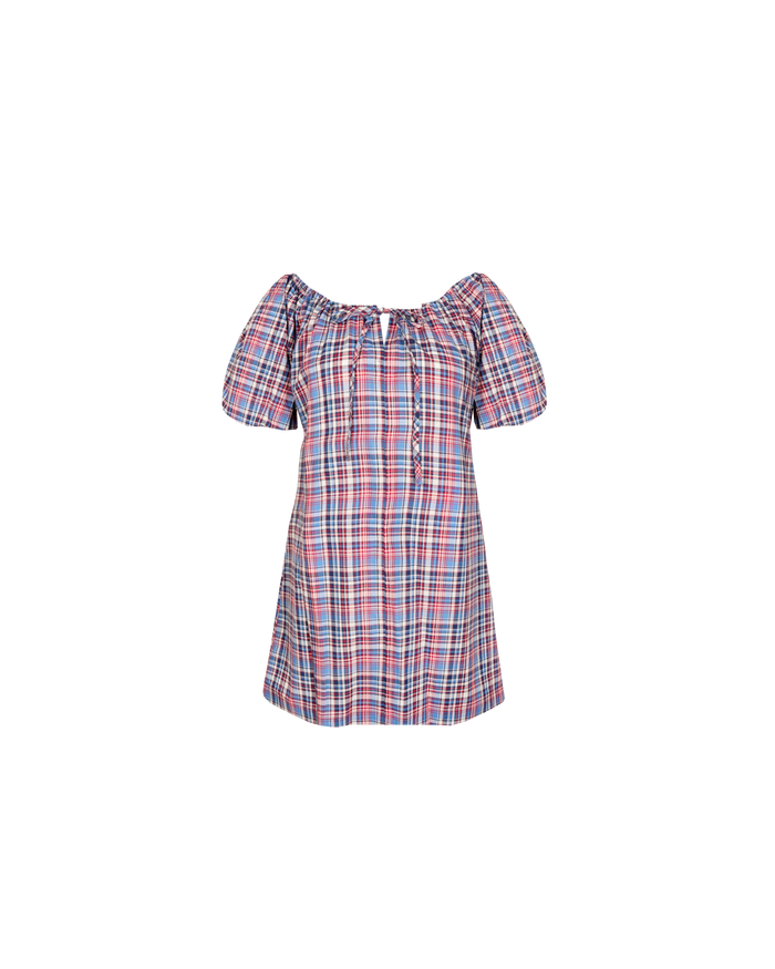 FLORY MINI DRESS POOLSIDE TARTAN