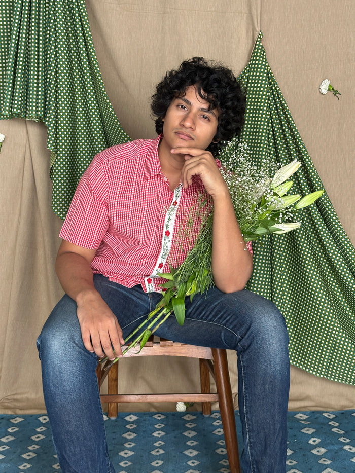 Flowerbed Bramble Embroidered Placket Shirt - Bloom