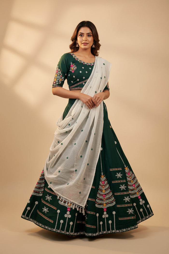 Garba chaniya choli : cotton