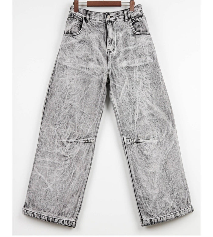 Grill-Washed Denim Vest Set Up