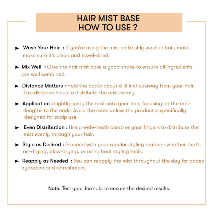 How To Use Hair Mist Base