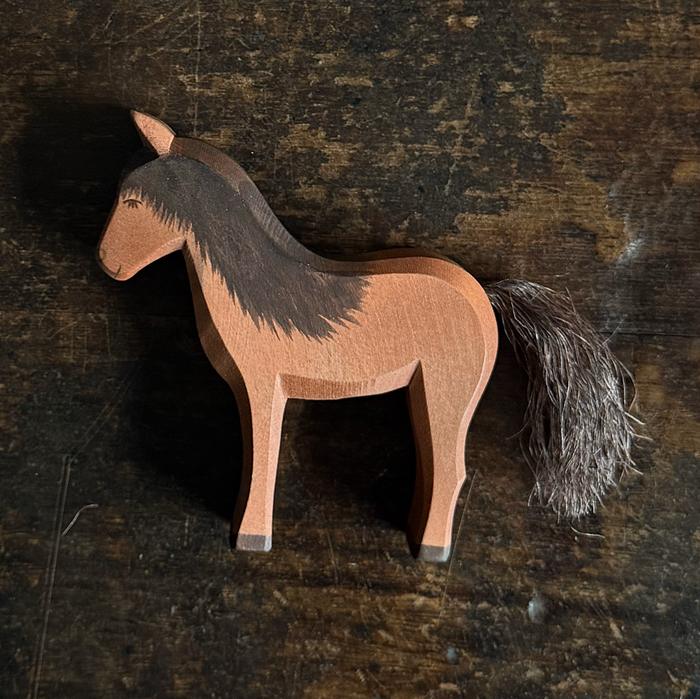 Handcrafted Wooden Iceland Horse Hrókur
