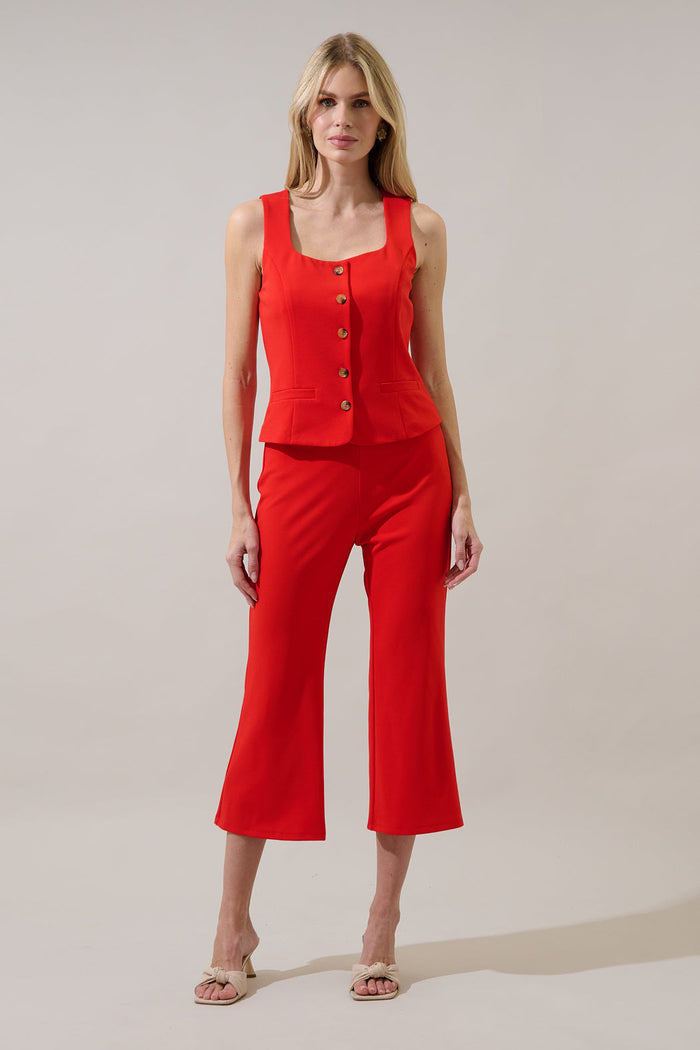 Hemary Cropped Flare Pants