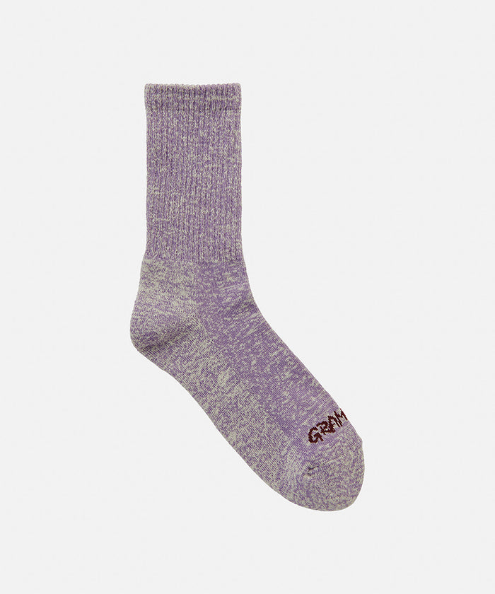 Purple Gramicci Hemp Blend Sock against a light-tone background.