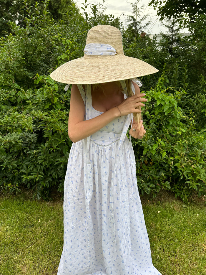 Marie Dress in Ditsy Blue Floral