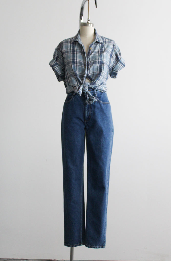indigo mom jeans