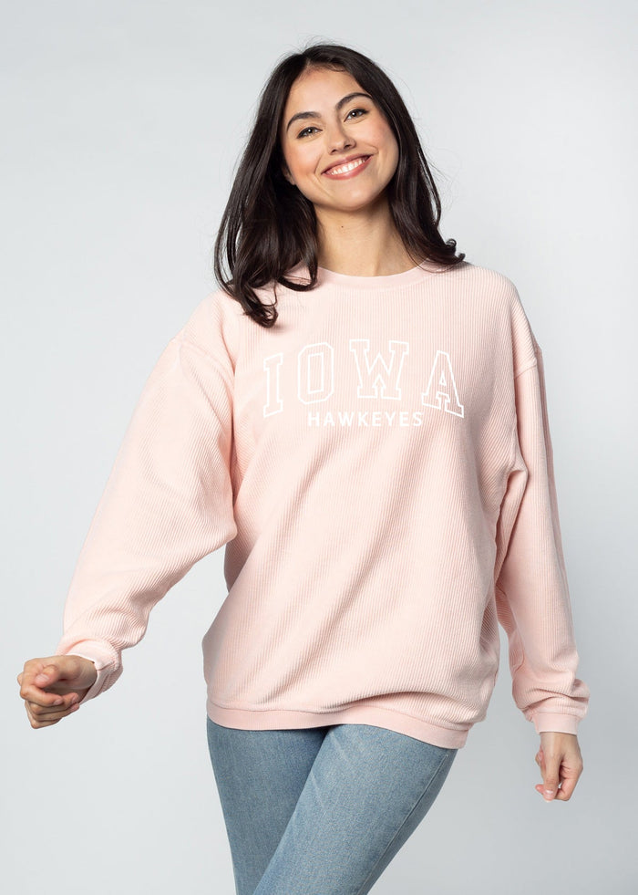 Iowa Hawkeyes Women's Urban Pink Corded Sweatshirt