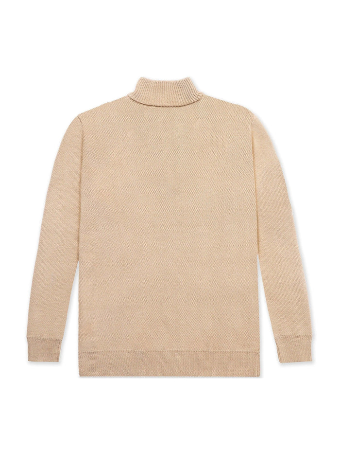 Knit ¼ Zip – Beige - Bascora