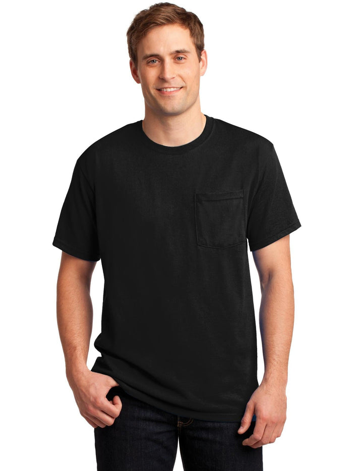 no-logo Jerzees Dri-Power Active 50/50 Cotton/Poly Pocket T-Shirt-Regular-Jerzees-Thread Logic