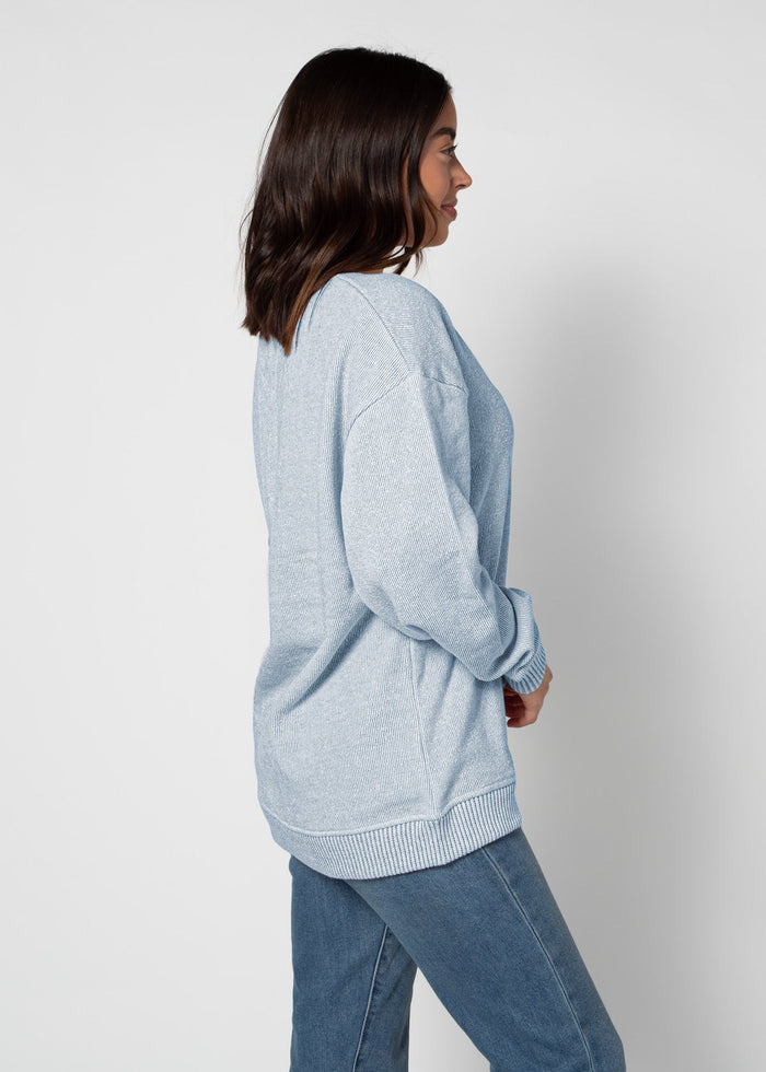 Kansas Jayhawks Women's Ink Warm Up Crew Sweatshirt
