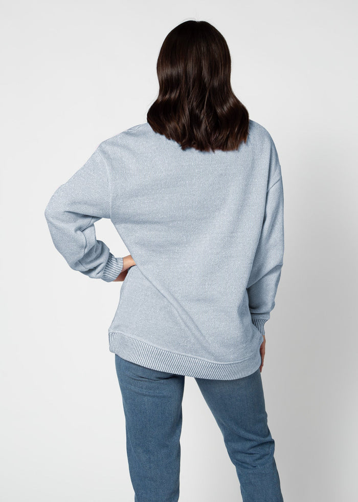 Kansas Jayhawks Women's Ink Warm Up Crew Sweatshirt