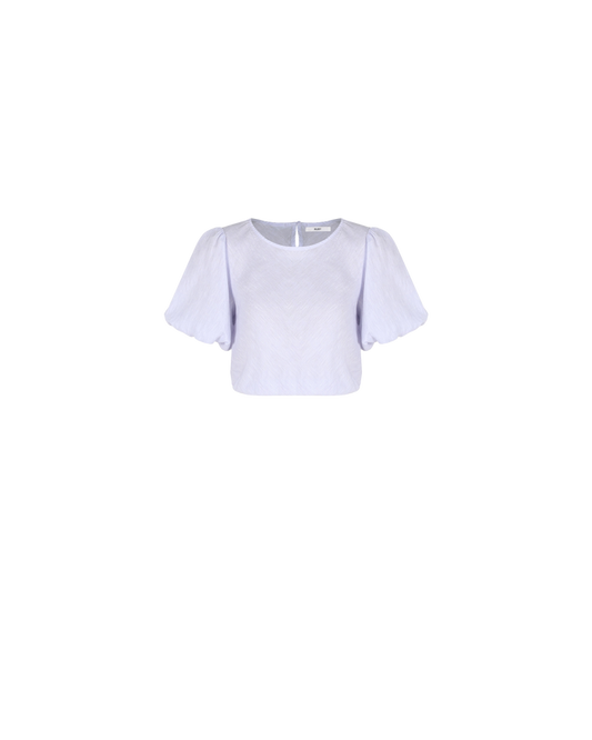 KENDALL LINEN BLOUSE  LILAC
