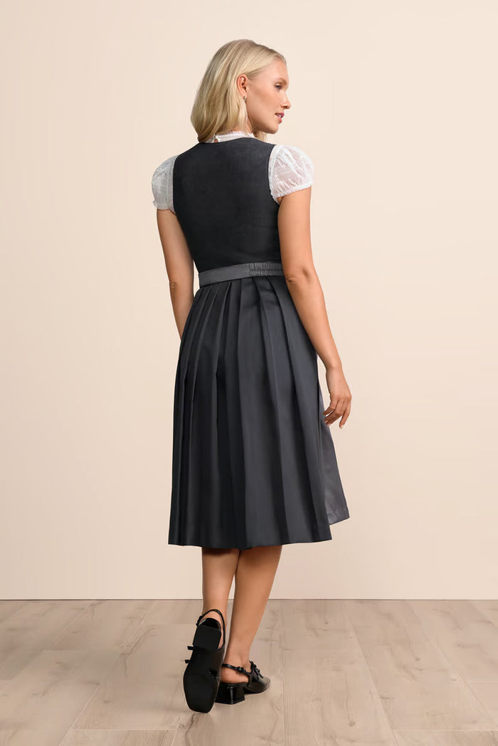 Kruger Long Dirndl 2pcs. 70cm "Evi" gray