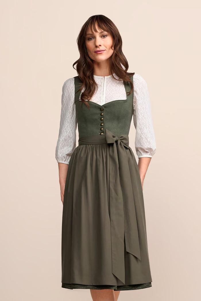 Kruger Long Dirndl 2pcs. 70cm "Ileyna" green