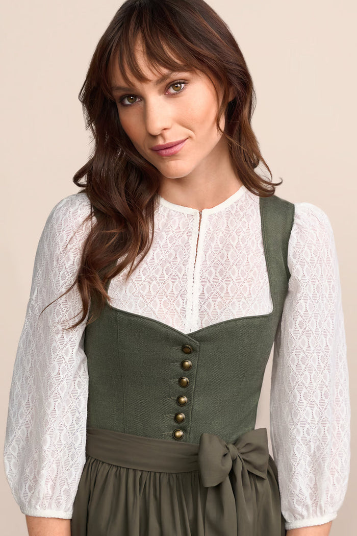 Kruger Long Dirndl 2pcs. 70cm "Ileyna" green