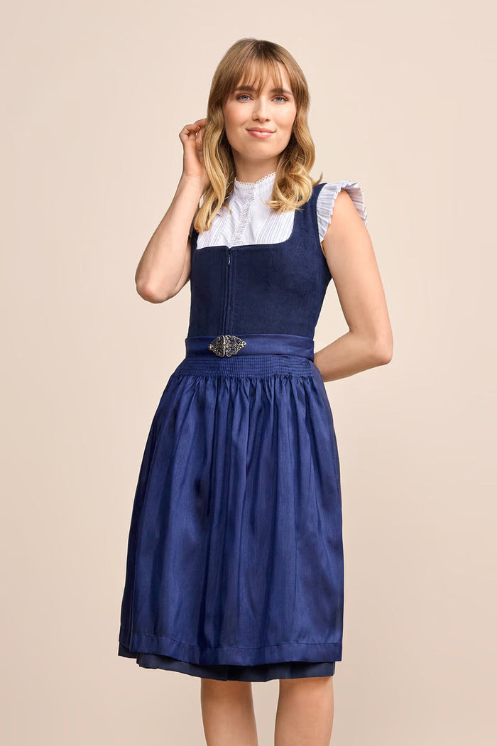 Kruger Midi Dirndl 2pcs. 60cm "Evi" blue (46,48)