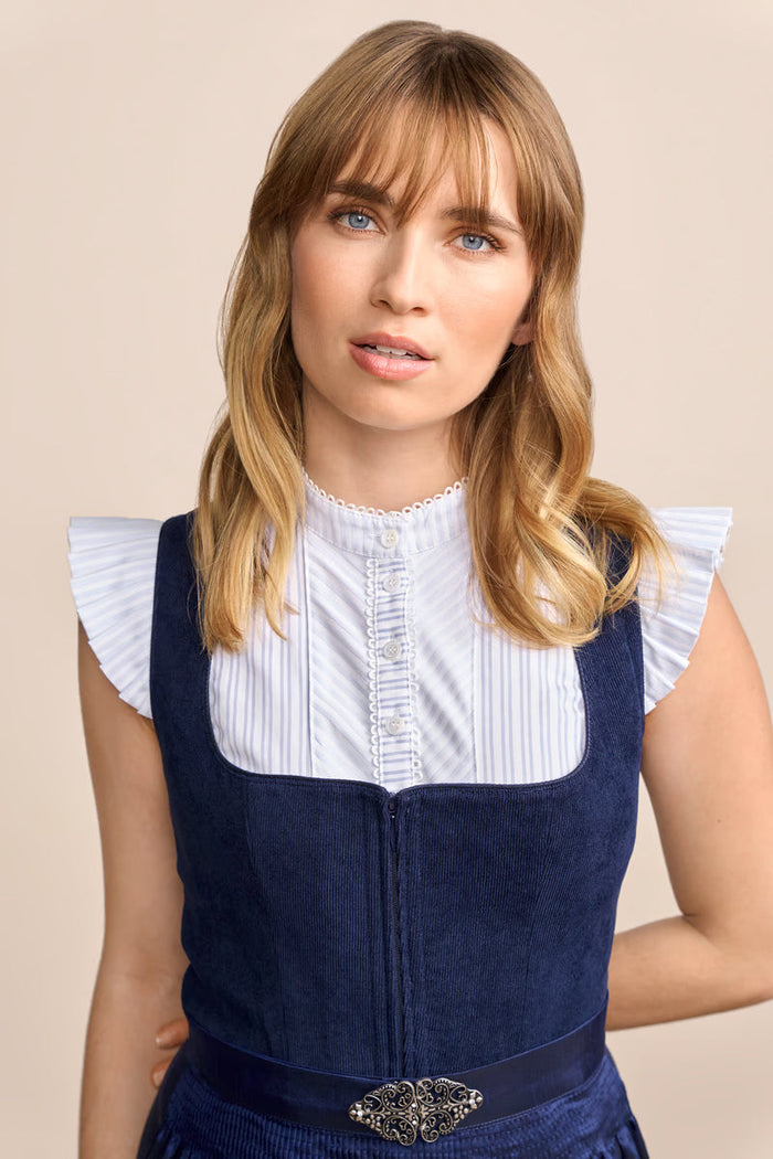 Kruger Midi Dirndl 2pcs. 60cm "Evi" blue (46,48)