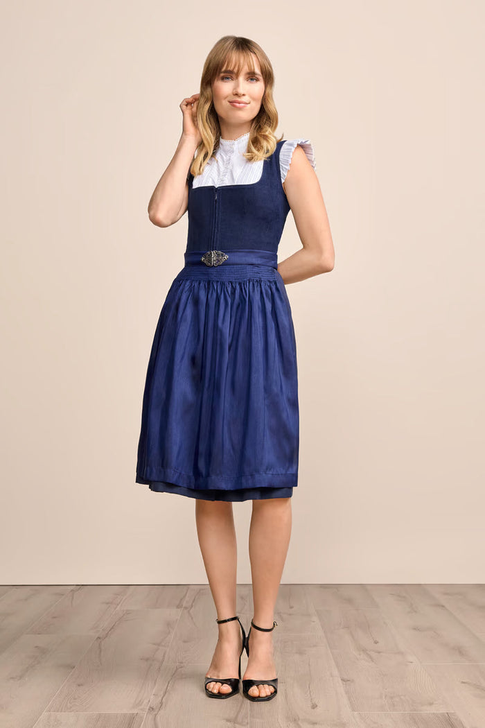 Kruger Midi Dirndl 2pcs. 60cm "Evi" blue (46,48)