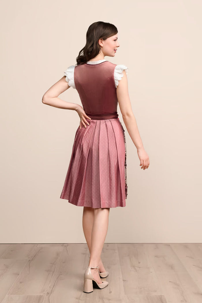 Kruger Midi Dirndl 2pcs. 60cm "Kaelyn" red