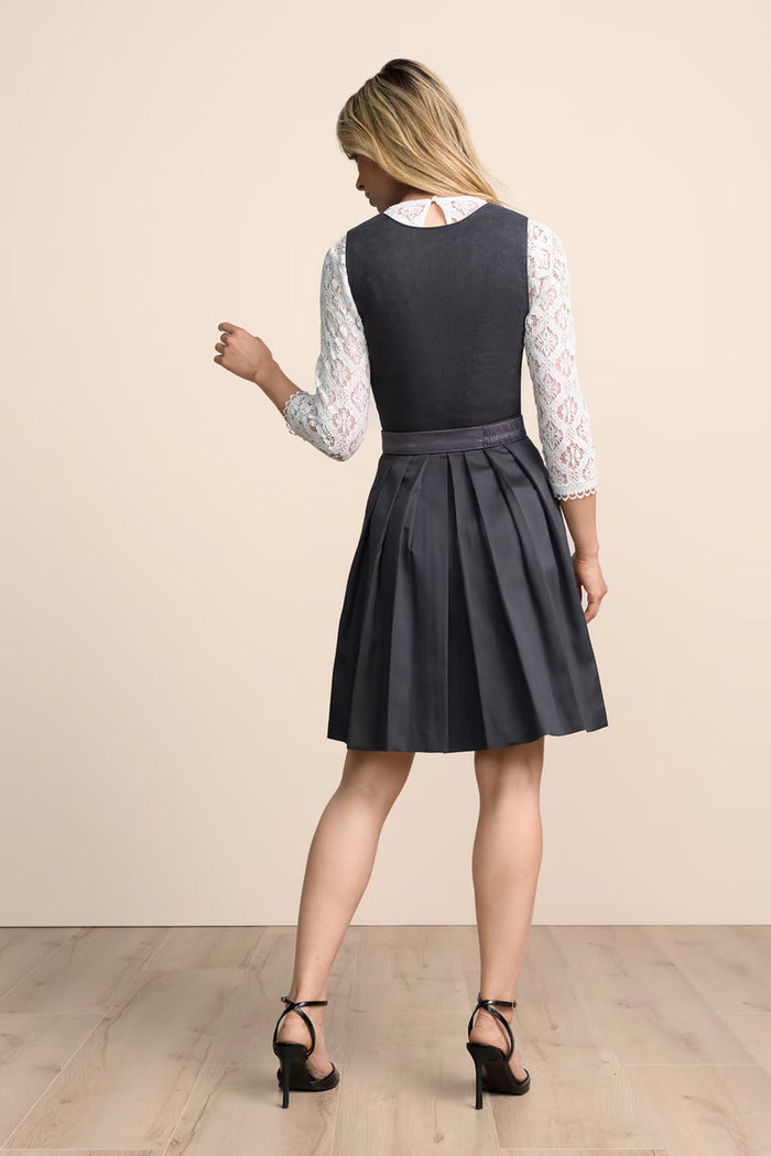Kruger Mini Dirndl 2pcs. 50cm "Evi" gray