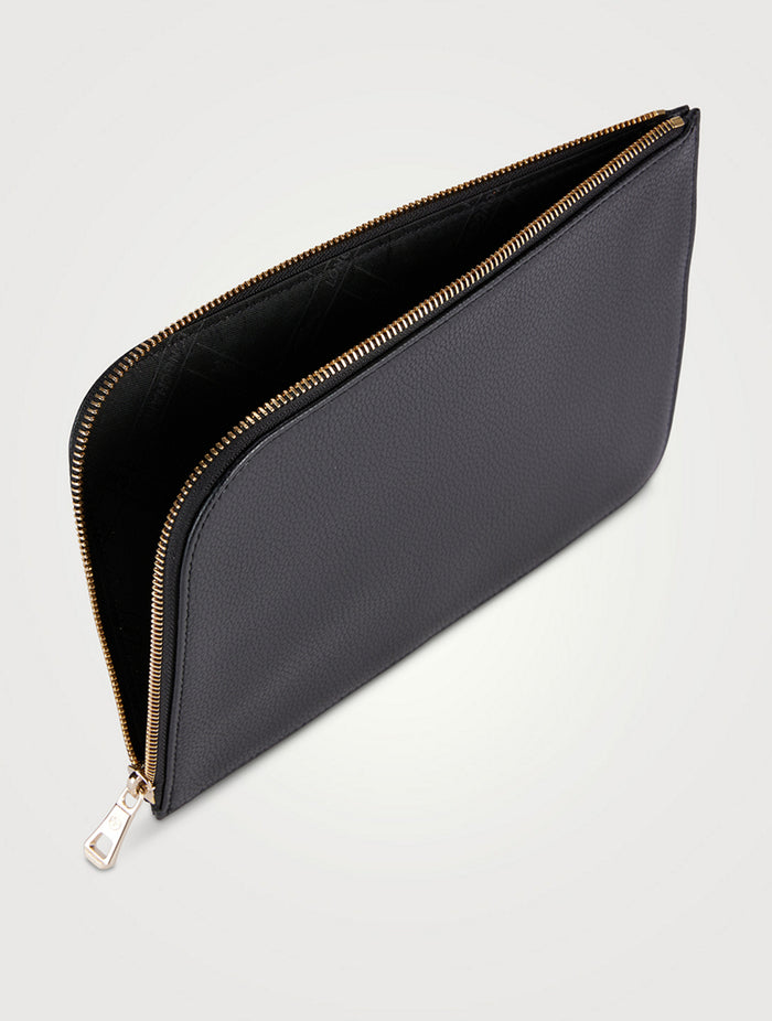 Longchamp Le Foulonné Pouch - O\S, Black