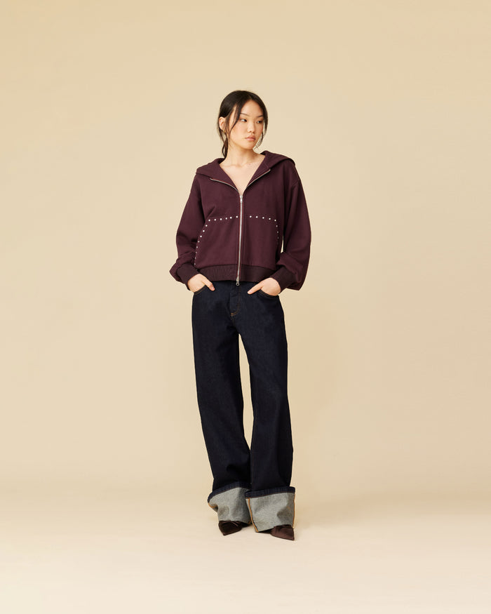 LEX HOODIE DEEP PLUM