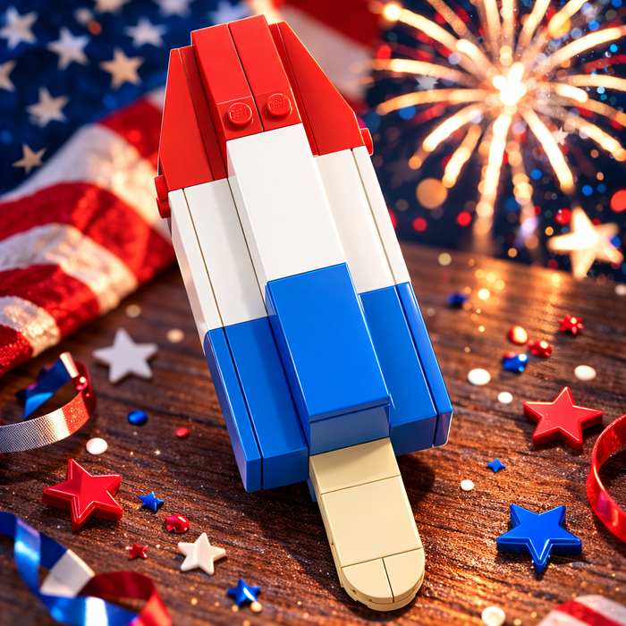 Liberty USA Popsicle made from LEGO