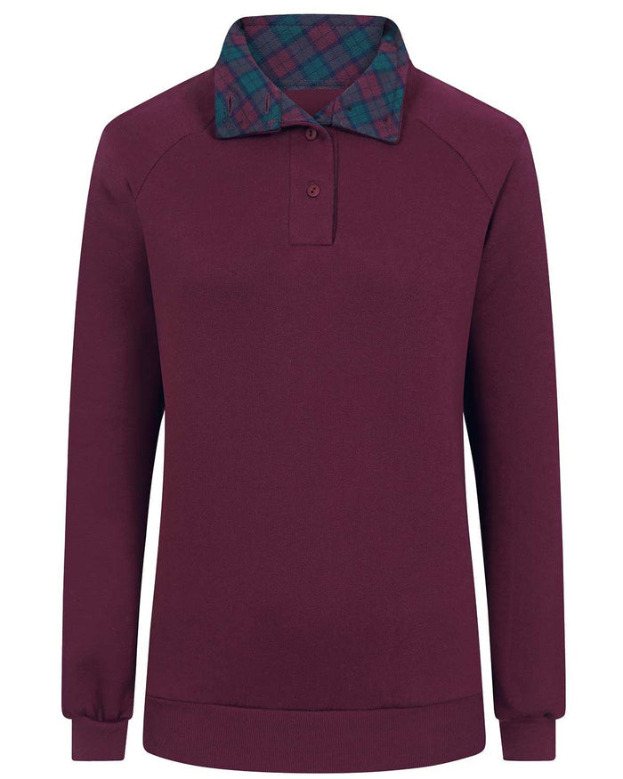 Lindsay Leisure Sweatshirt - Burgundy - Image 2 - The Classic Boutique