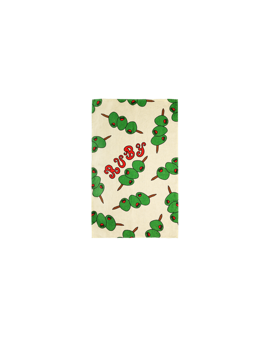 LINEN TEA TOWEL OLIVES