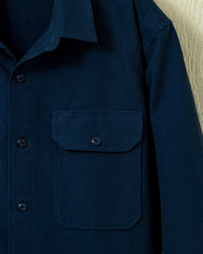 MacArthur Shirt in Navy Moleskin