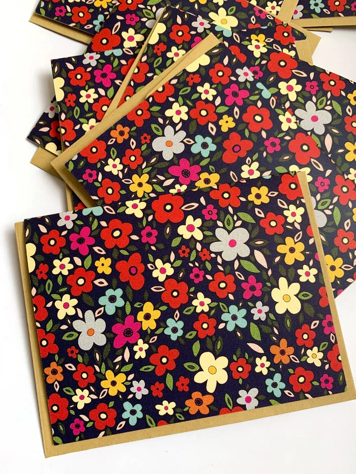 Mod Floral Note Cards - Set of 10