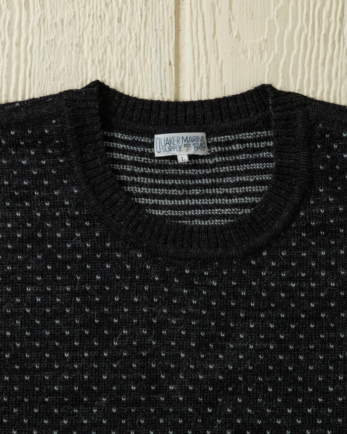 Merino Antique Fleck Sweater in Charcoal