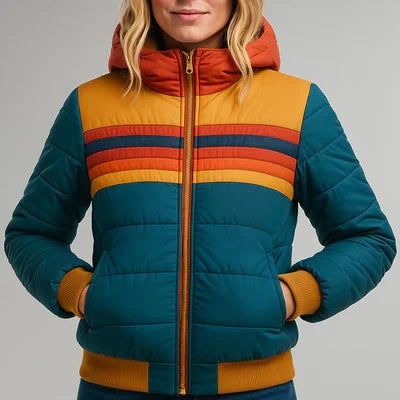Monique - Doudoune Hiver Femme avec Capuche et Poches Oversize